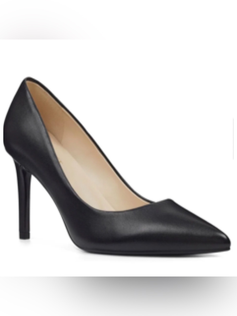 NINE WEST Womens  sz 9.5 Black Etta 8 Leather Slip-On Pumps New NO BOX